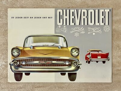 Chevrolet Bel Air 1957 Verkaufsbroschüre Katalog Prospekt von GM Biel