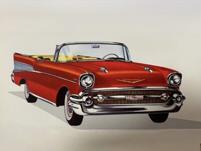 CHEVROLET BEL AIR CABRIOLET 2434 1957 Verkaufsbroschüre Katalog Prospekt von GM Biel