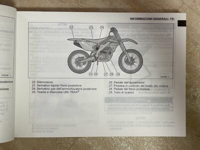 Kawasaki KX 250F MX Motocicleta Manual del Propietario IT ES NL 2006