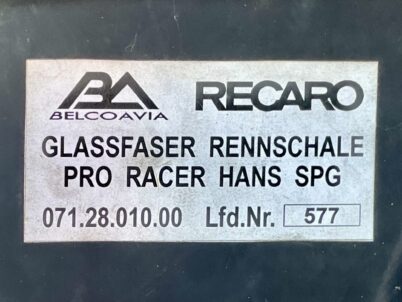 RECARO PRO RACER VARIO HANS SPG RENNSCHALEBSITZ SCHWARZ