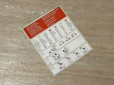 VINTAGE SWISSAIR AIRLINES DC-9 SAFETY CARD 1979