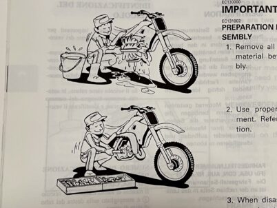 Yamaha YZ 250 Motocross Fahrerhandbuch Reparaturbuch 1998